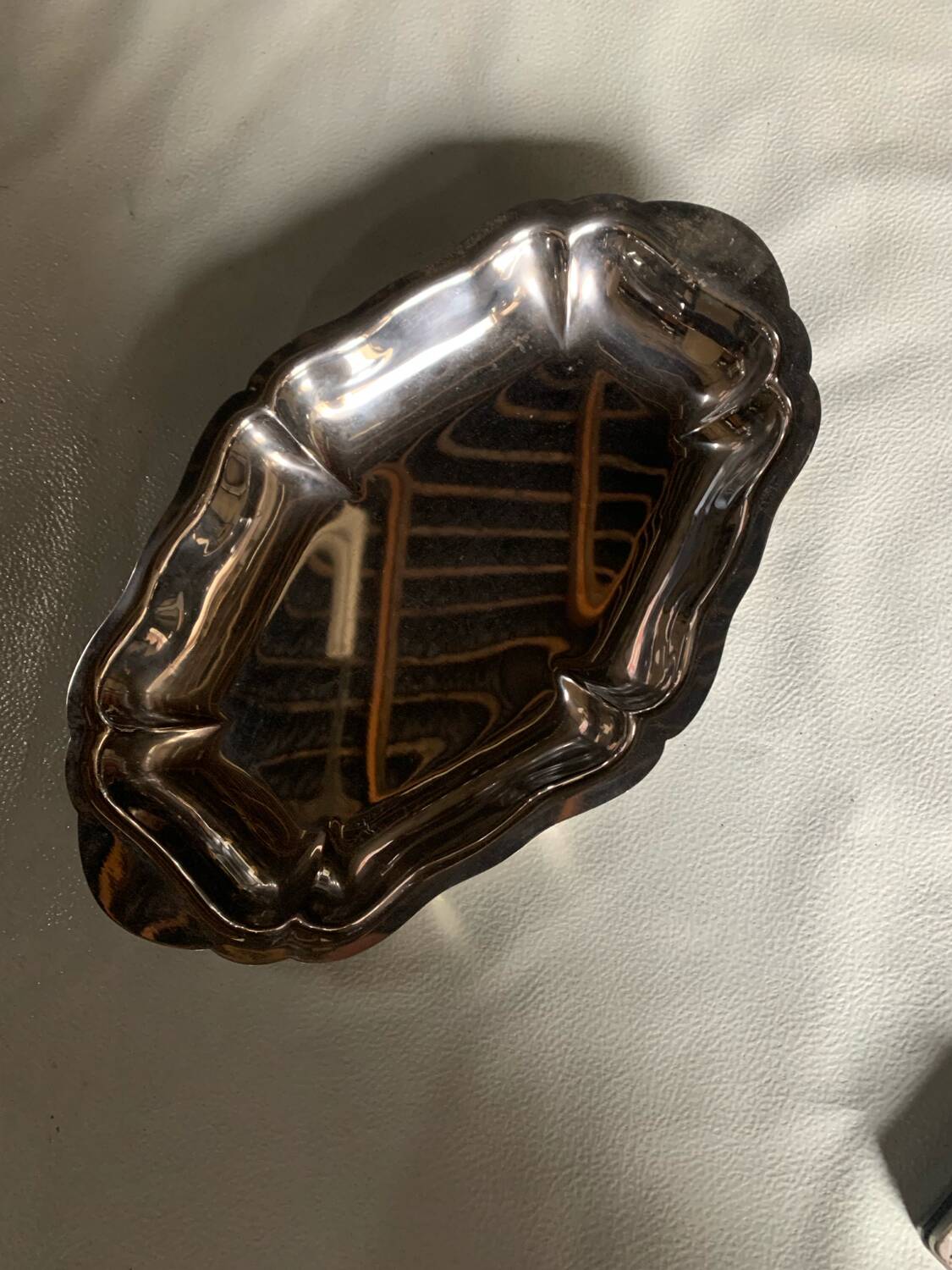 Vintage stainless steel bread basket