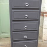 Renovated black chest of drawers