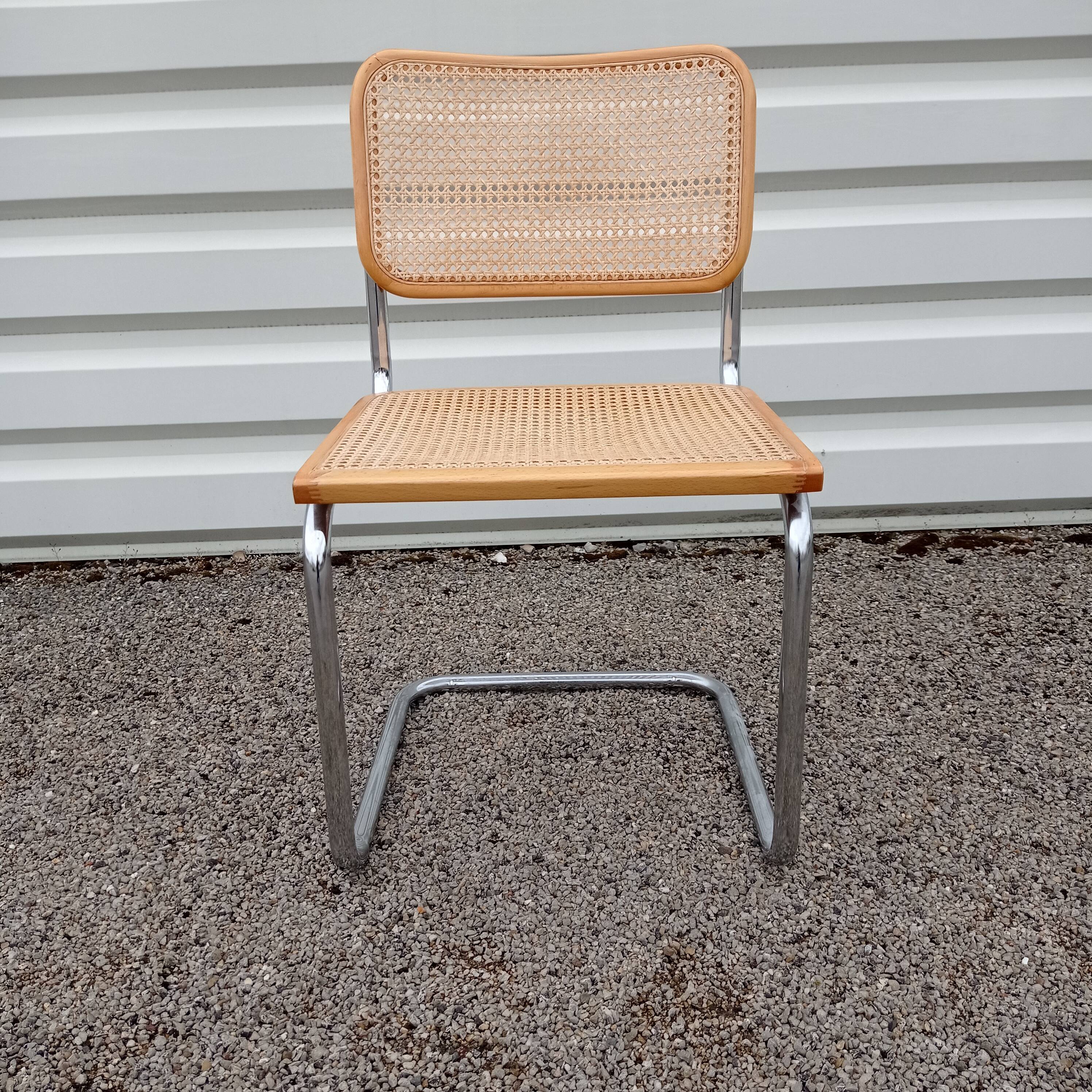 Chair B 32 by Marcel Breuer in canning