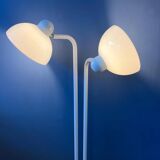 Lampadaire vintage en verre acrylique blanc style spatial