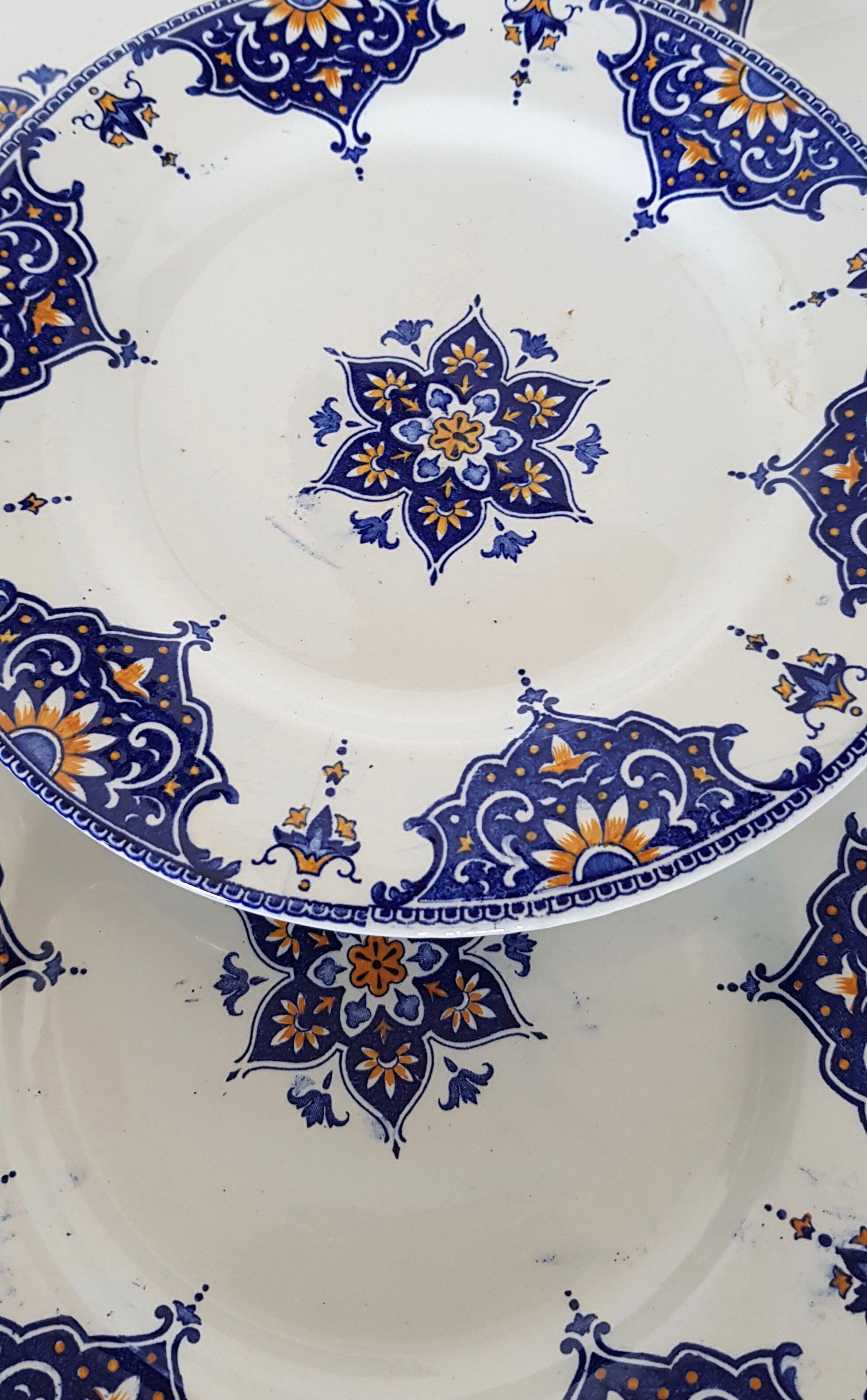 Set de 4 assiettes plates Modèle Alexandra Lunéville