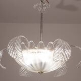 Charming Art Decò, Barovier & Toso Chandelier, Murano Glass, 1950s