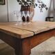 Wooden coffee table with turned legs