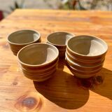 Set of 12 small stoneware bowls