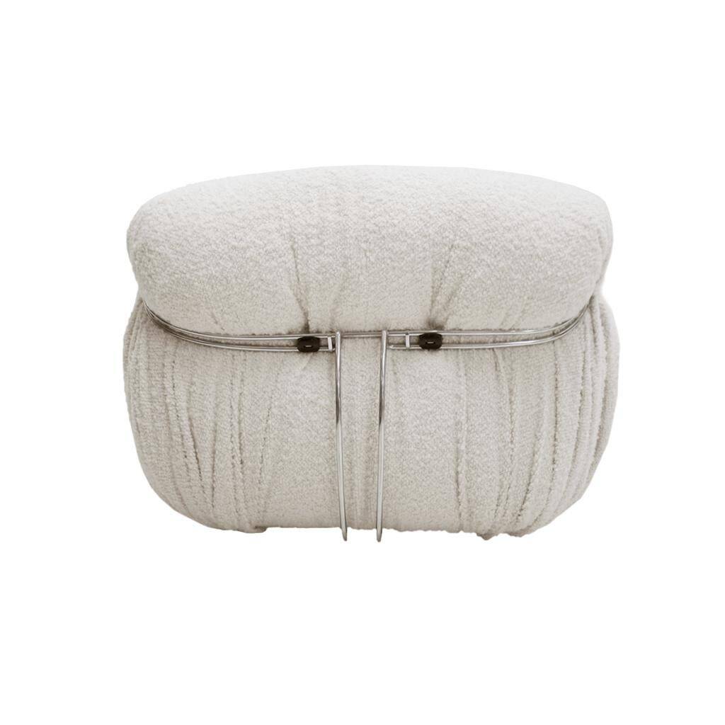 Midcentury White Wool Soriana Sofa and 2 Armchairs By Tobia Scarpa for Cassina