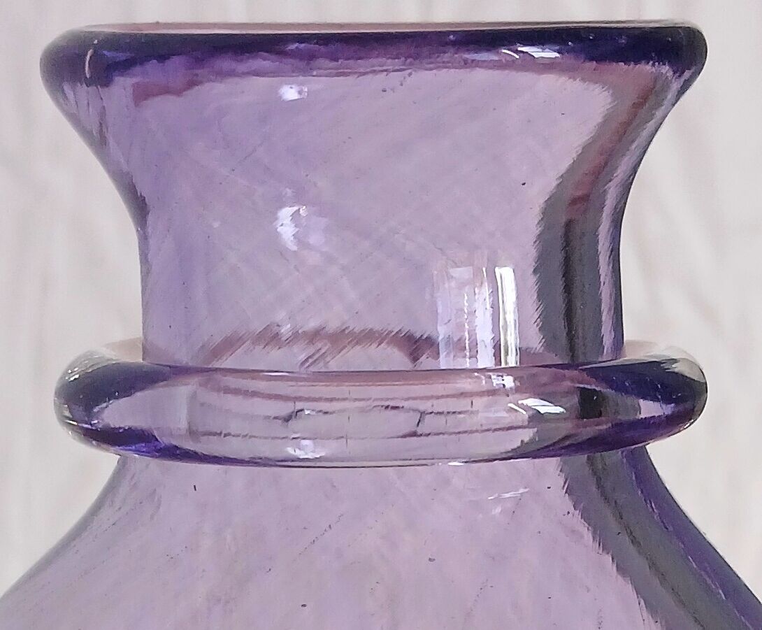 Purple blown glass vase
