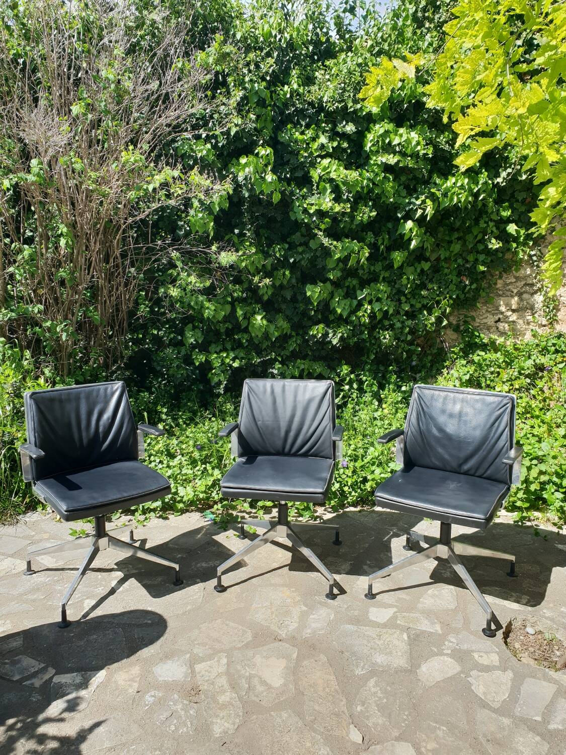 Fauteuil de bureau en cuir de Mario Ruiz
