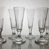 6 Champagne flutes in Baccarat crystal - XIXth