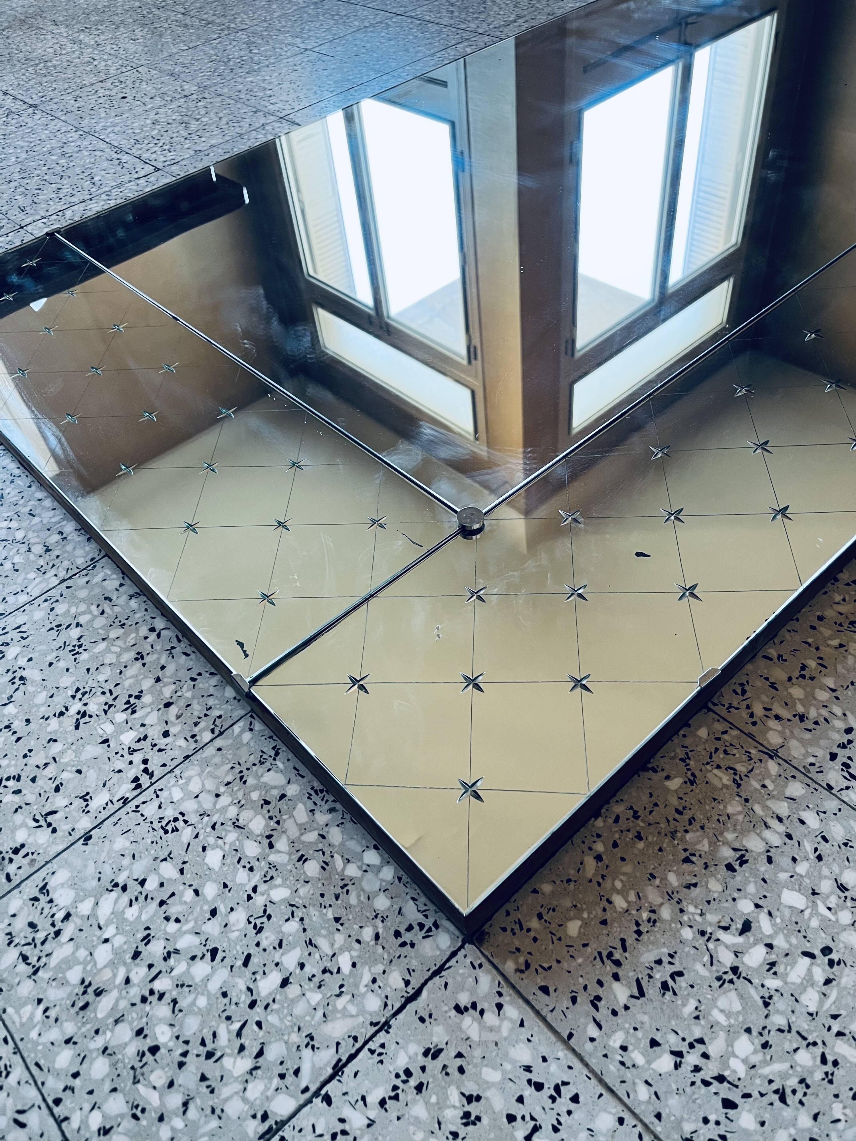 Large engraved wall mirror