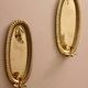 Vintage Swedish Oval Wall Sconces in Brass