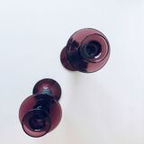 Glass candlesticks