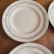 Set of 4 flat plates Longwy model Loridan – Antique earthenware from the late 19th to early 20th century.