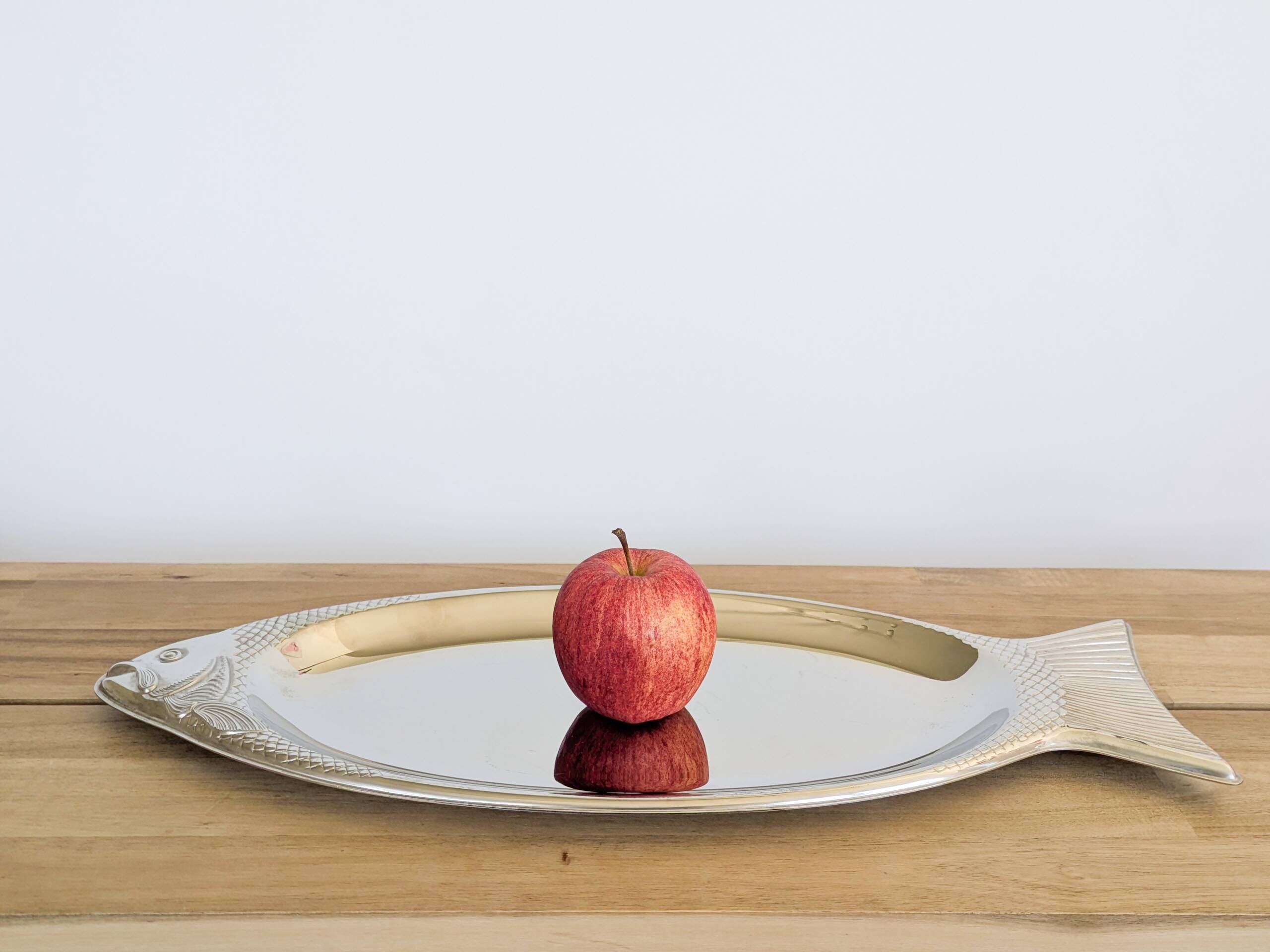 Vintage WMF Cromargan fish serving platter, stainless steel