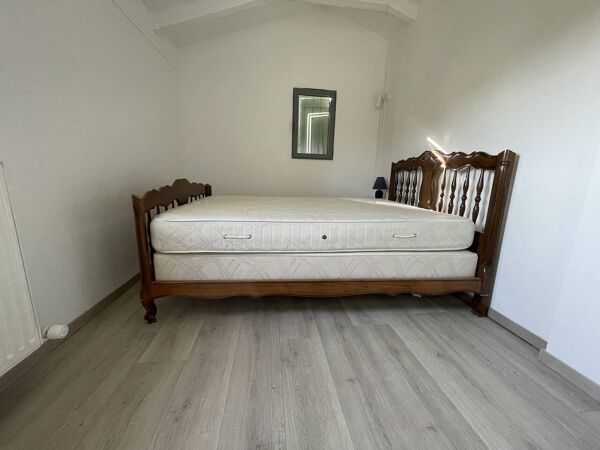 Bed 130 Provencal style solid wood