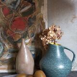 Vase céramique Allemande Art-Déco à l'émail moucheté modèle n°377