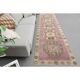1970s Turkish Hand-Knotted Wool Cotton Pink Runner Rug 104x361
