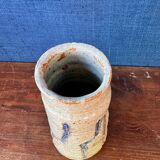 Beautiful stoneware vase glazed by the ceramist Jean Tessier. Late 20th century