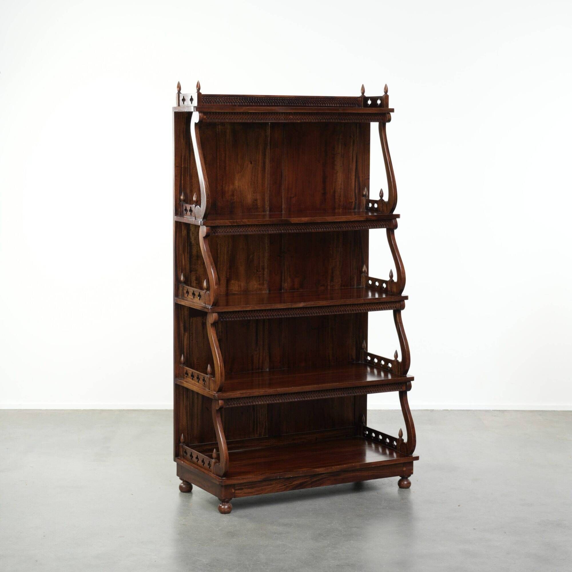 Elegant wooden  bookcase with a classic English look from the 20th century
