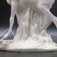 VERY RARE Biche LLADRO Spain Porcelain Table Lamp circa 1970
