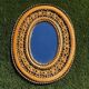 Oval mirror in rattan and wicker, 1970