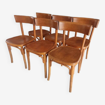 Suite de 6 chaises de Bistrot vintage années 1960