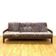 Retro sofa, solid wood frame, 1970s, Central Europe