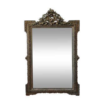 Old gilded wooden mirror 125x80cm