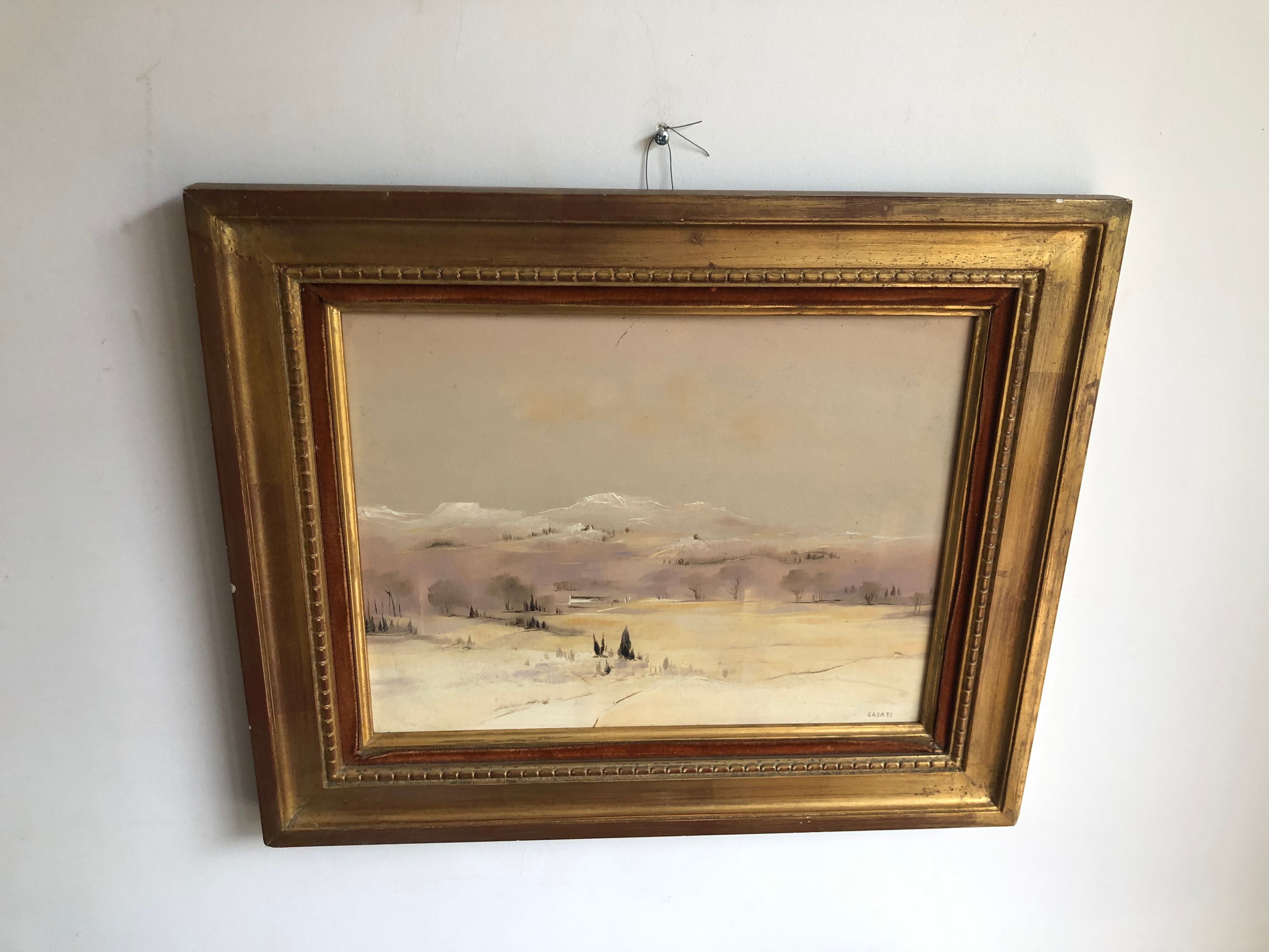 Huile sur toile paysage de Haute Provence