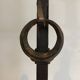 Parquet Floor Lamp in Wrought Iron and Gilded Iron, Art Deco, French Work,
