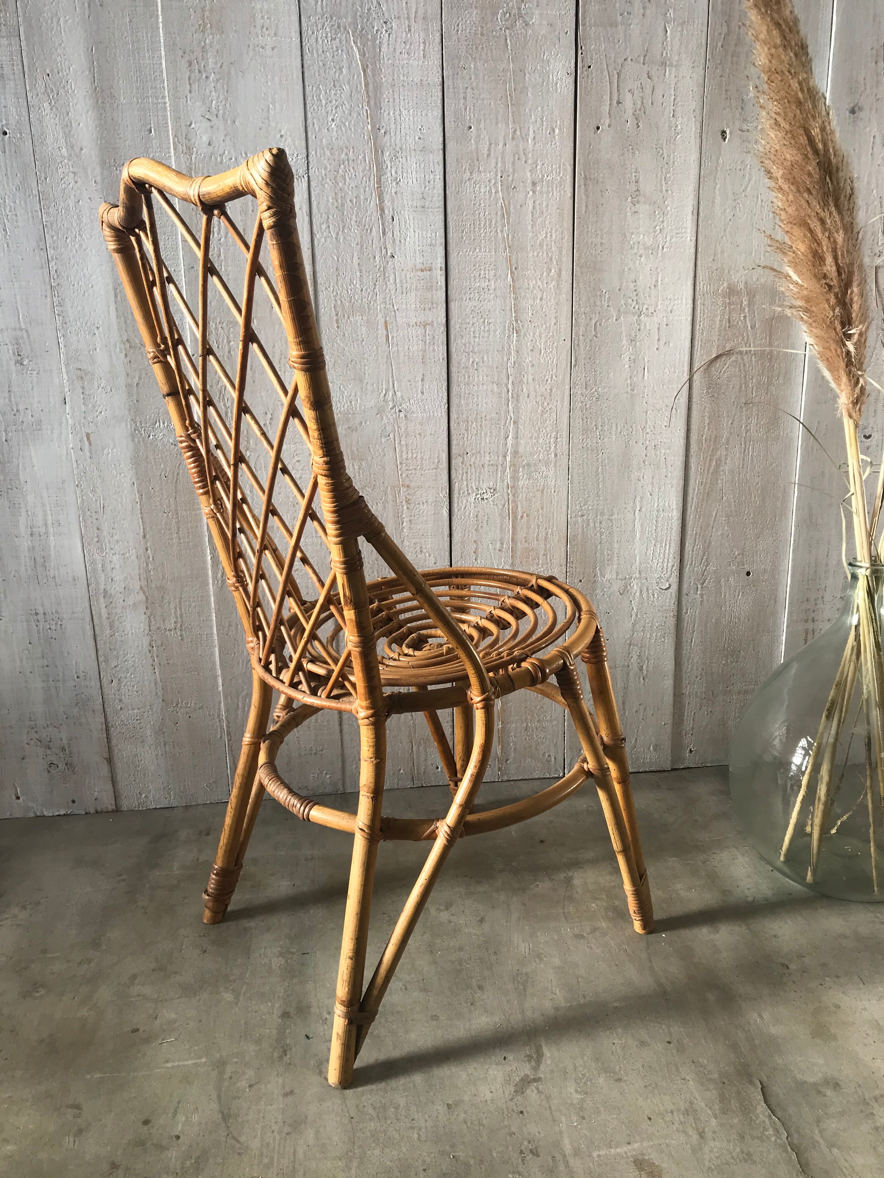 Louis Sognot rattan chair