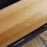 Pair of vintage armchairs renovated with natural materials