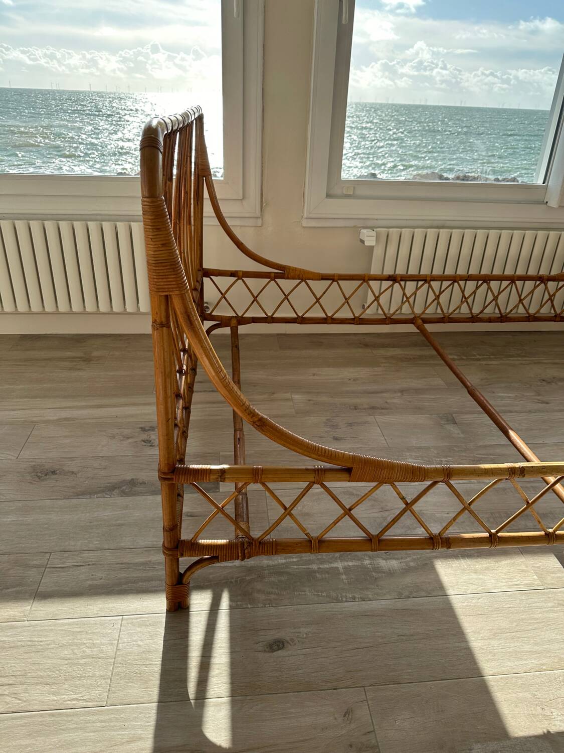 Bamboo and rattan bed