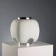 Vintage table lamp in glass and chrome metal, Italian design, 1960s