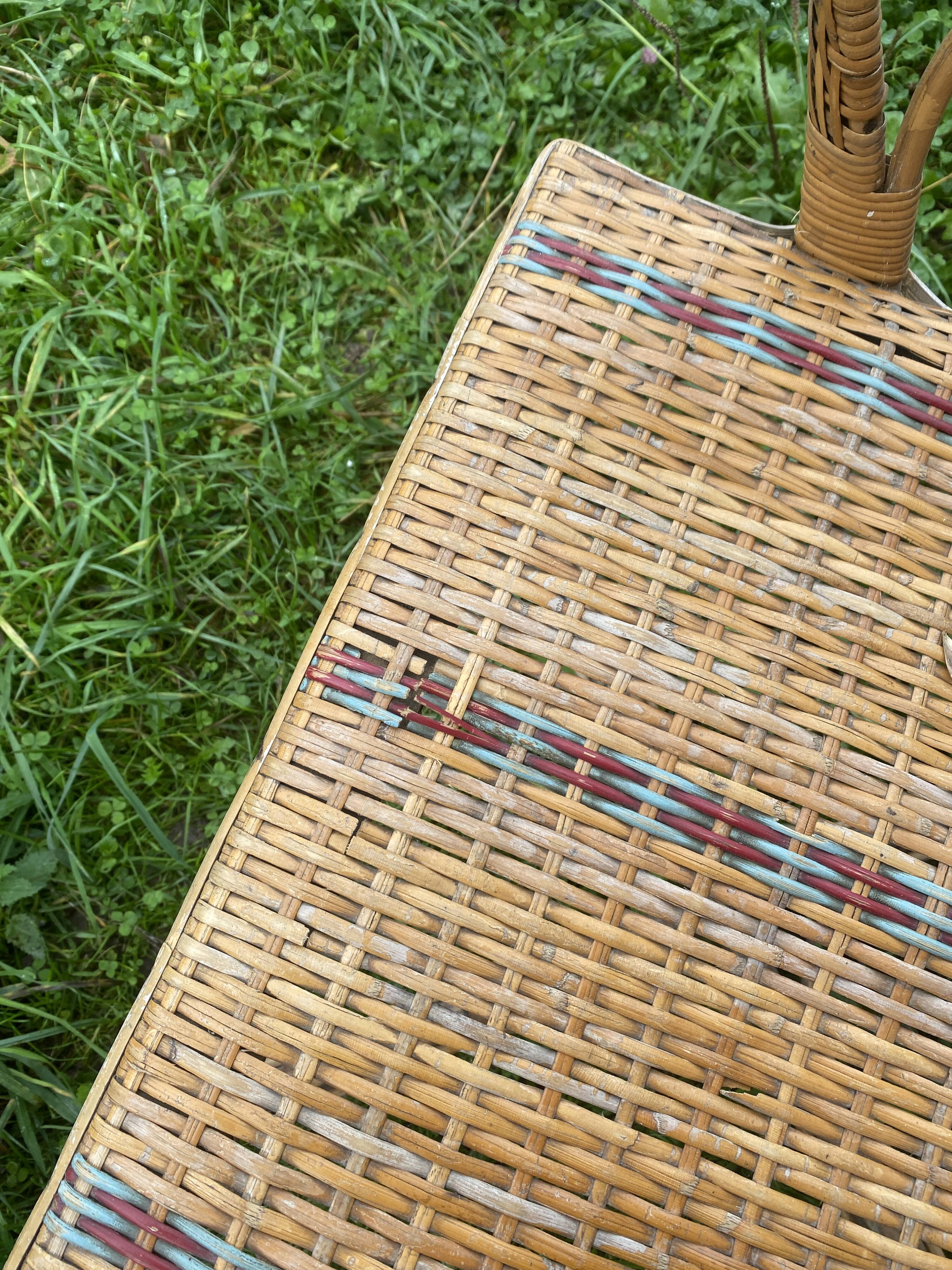 rattan cane armchair