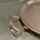 Tray with oval handles in the silver metal Louis-Philippe style