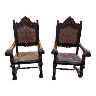Spanish Renaissance style armchairs