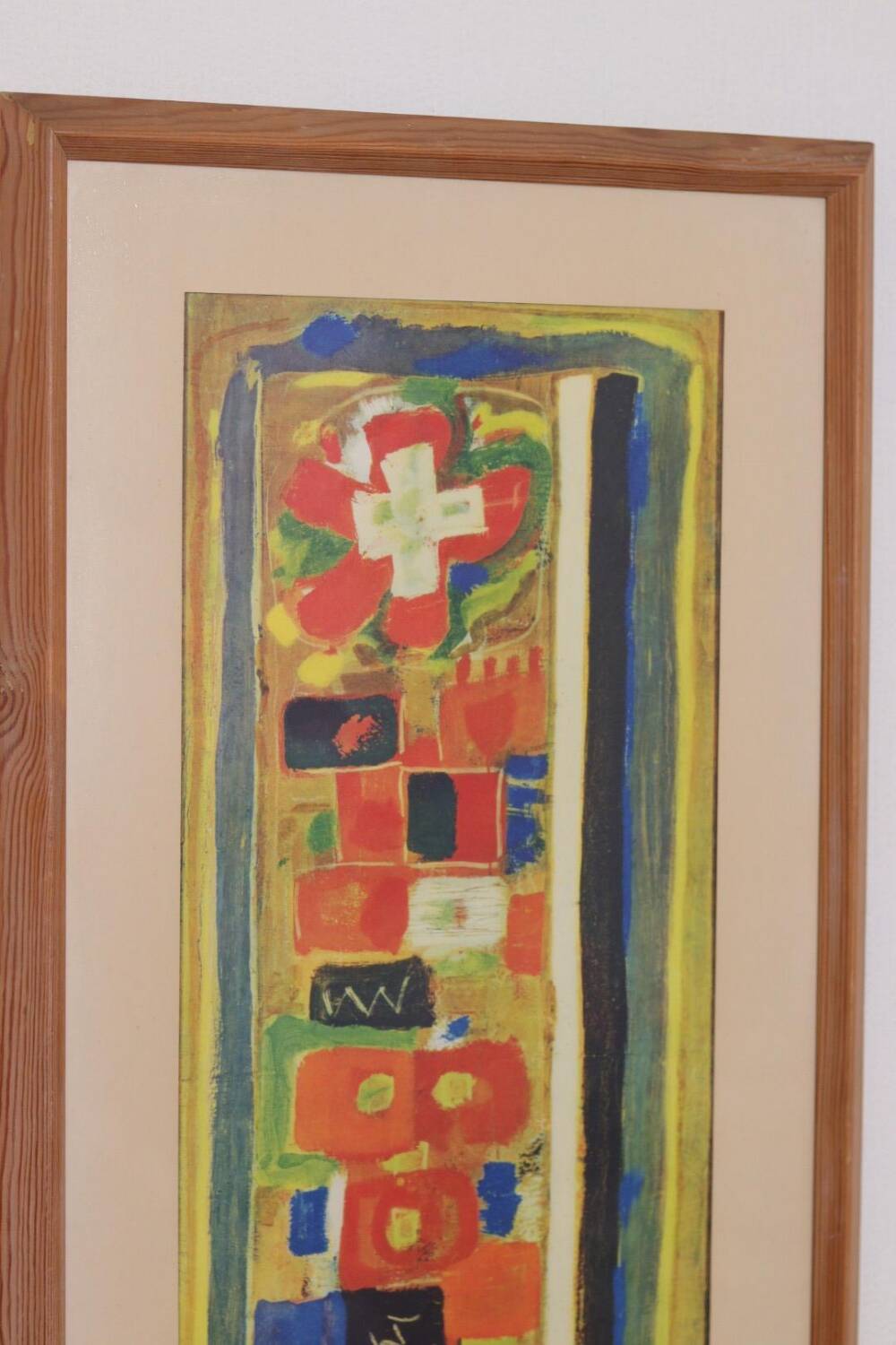 Swedish Oil on Panel – “Abstract Composition” by MARTIN BISSIÈRE, 1952