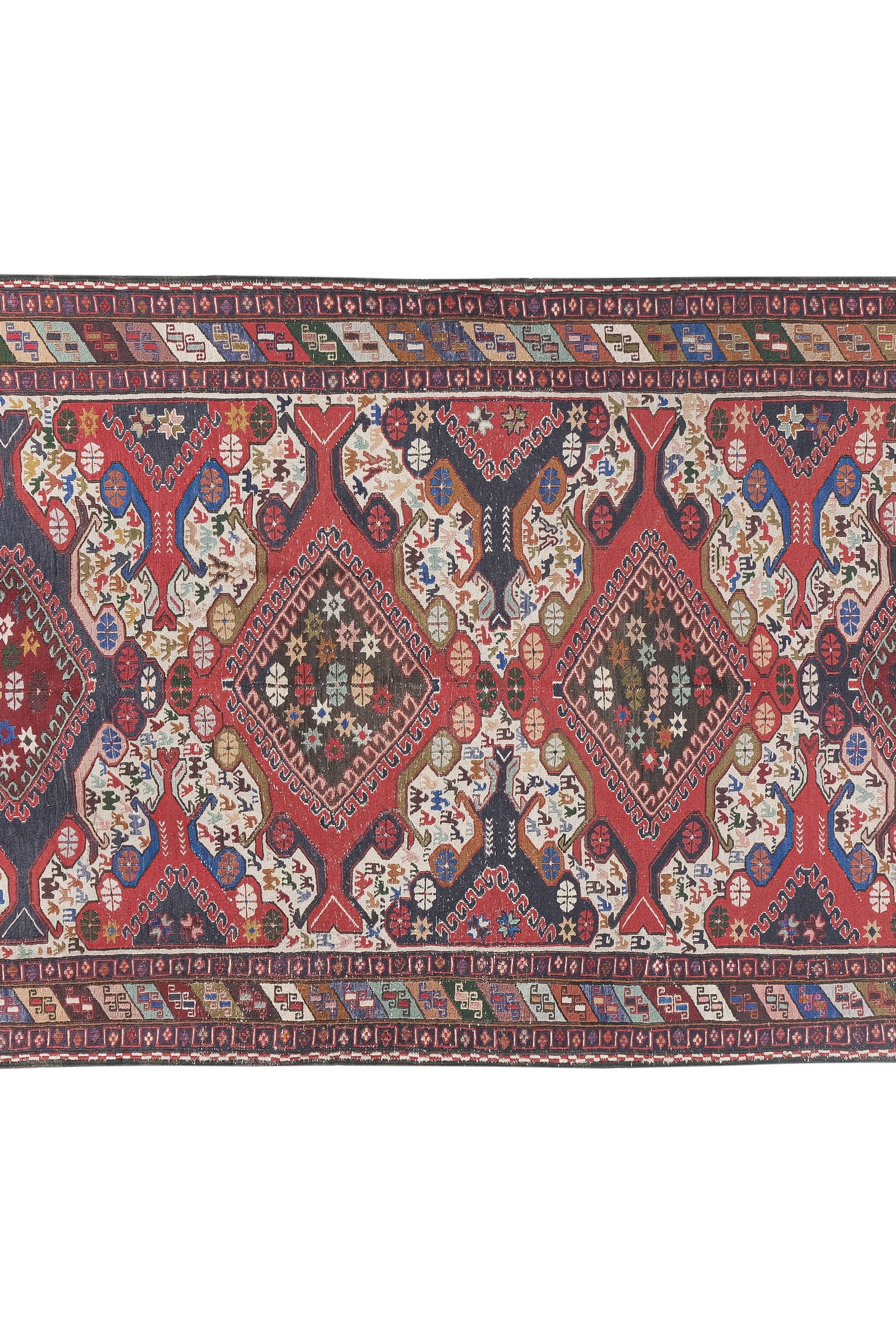 Vintage Turkish rug from Oushak, hand-woven 117x196 cm