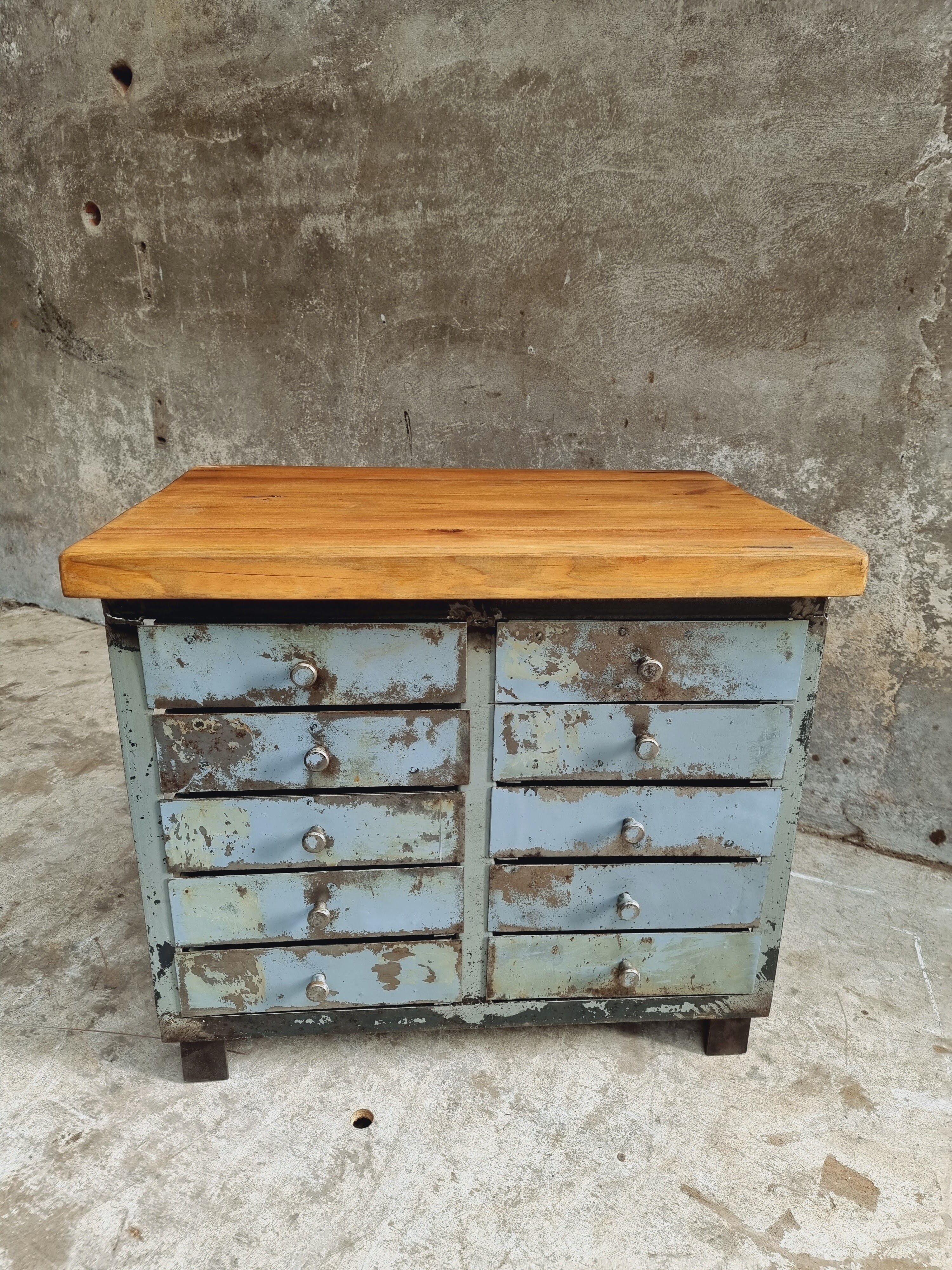 Industrial chest of drawers steel TV sideboard