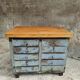 Industrial chest of drawers steel TV sideboard