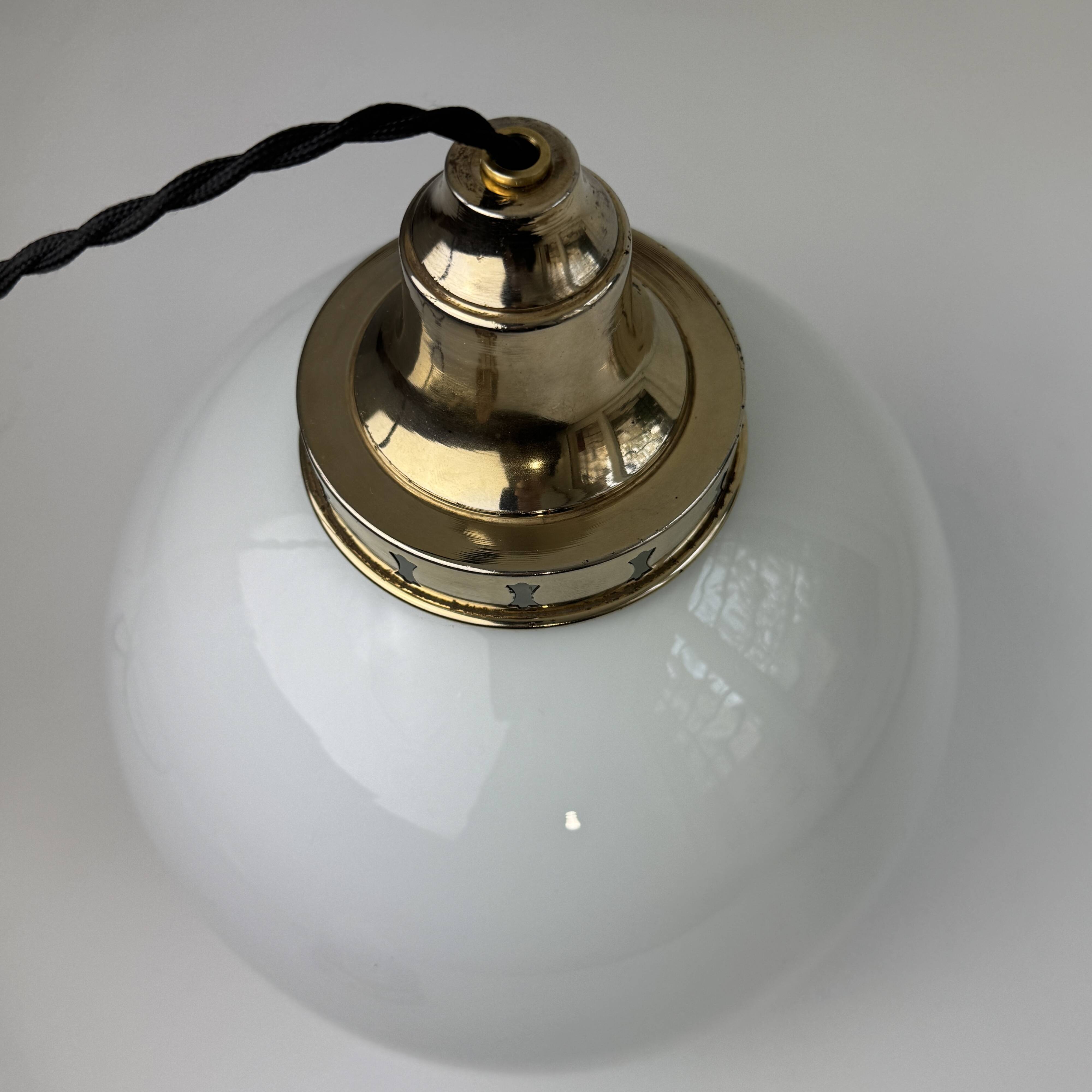 Vintage 23 cm XL opaline pendant light