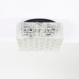 Square Flush Mount by Osvetlovaci Sklo Valasske Mezirici, 1960s