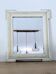 19th century mirror with patinated frame — Elegance and authenticity 45 x 39 cm