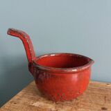 Ceramic signed Hofmann Gérard, Vallauris, manganese red