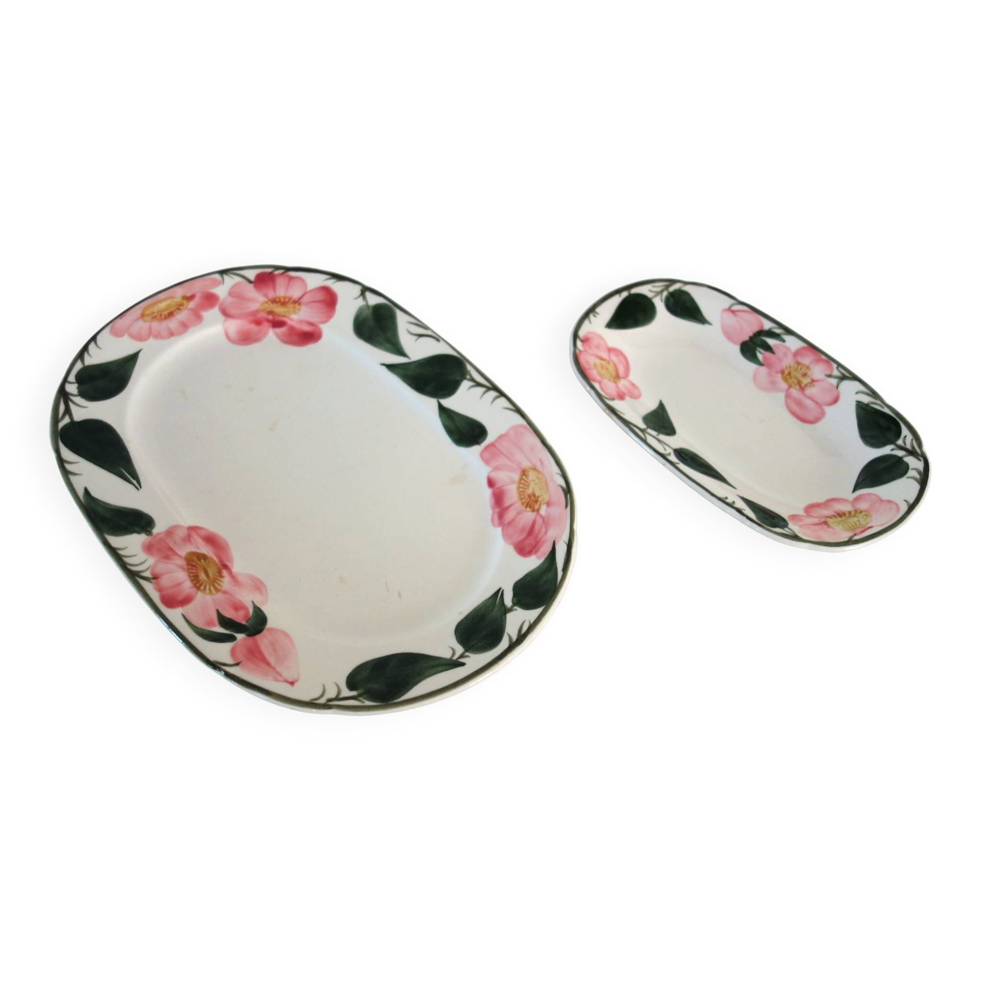 2 service plates Villeroy & Boch "Wild Rose", 1970
