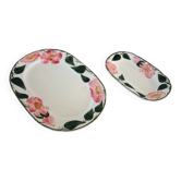 2 service plates Villeroy & Boch "Wild Rose", 1970
