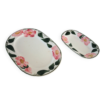 2 plats de services Villeroy & Boch "Wild Rose", 1970