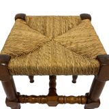 Vintage stool side table design brutalist design 60's oak