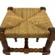 Vintage stool side table design brutalist design 60's oak
