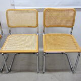 Series of 4 Cesca B32 chairs by Marcel Breuer